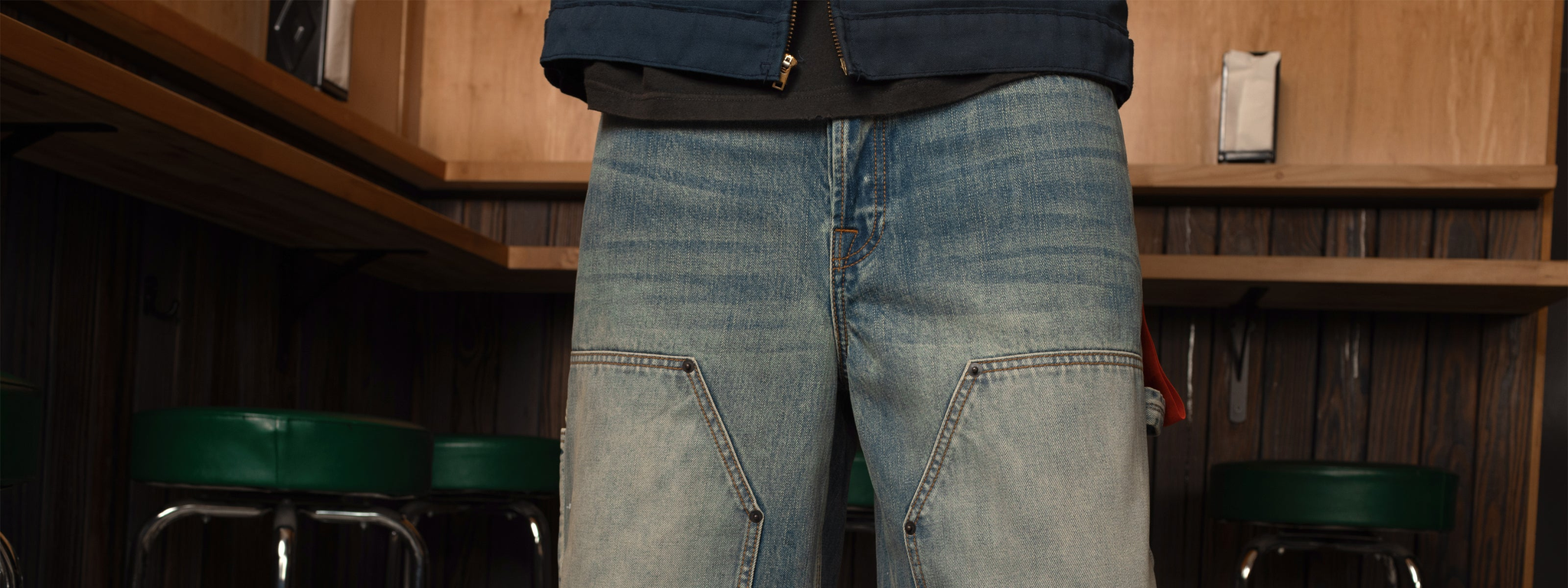 【2plan】24FW★ [LAN ARCHIVE] Dust Cutting Denim Necktie 2plan (ツープラン) - [LAN ARCHIVE] ダストカッティングデニム